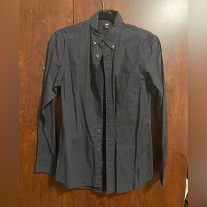 Uniqlo Black and White Polka Dot Shirt